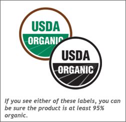 some examples of USDA organic logos